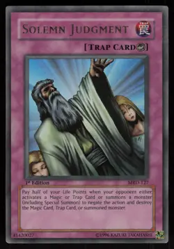 Solemn Judgment MRD-127 MRD Ultra Rare Metal Raiders 1st Edition Yu-Gi-Oh - Image 1