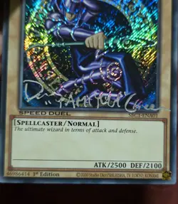 Yu-Gi-Oh! Dan Green Signed Dark Magician Speed Duel Secret Rare JSA AP38019 - Image 3