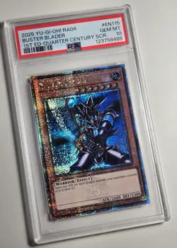 2025 YU-GI-OH! QUARTER CENTURY STAMPEDE Buster Blader RA04-EN115 QCR PSA 10 - Image 2