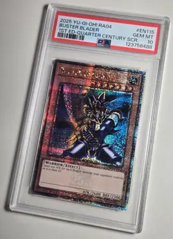 2025 YU-GI-OH! QUARTER CENTURY STAMPEDE Buster Blader RA04-EN115 QCR PSA 10 - Image 3