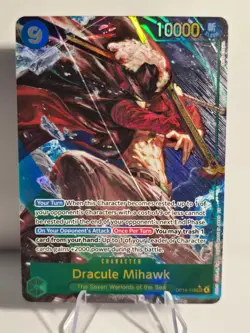 Dracule Mihawk OP14-119 Alternate Art SEC One Piece The Azure Sea's Seven NM - Image 2