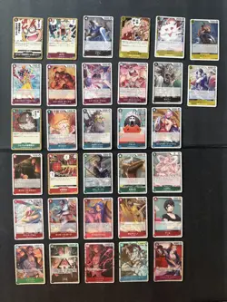 One Piece TCG English 32 R and SR card lot - Image 1