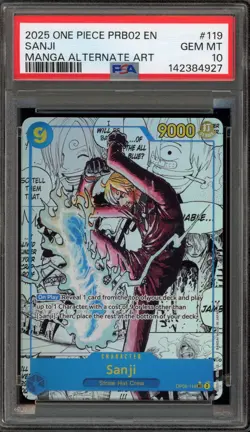 One Piece CCG Sanja PRB02 Manga Alternate Art OP06-119 PSA 10 Gem Mint - Image 1