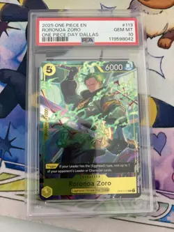 2025 One Piece Day Dallas Roronoa Zoro #113 PSA 10 English - Image 1