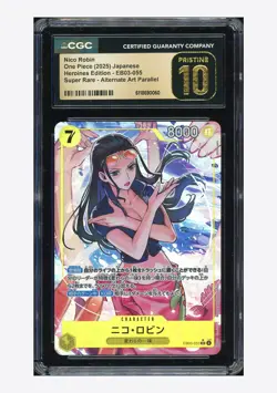 One Piece CGC 10 PRISTINE Nico Robin SR Alt Art 2025 EB03-055 EB03 Japanese - Image 1