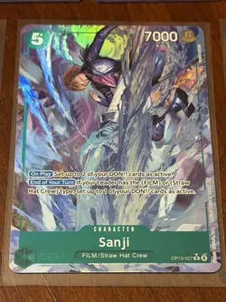 Sanji OP12 Alt Art Rare OP13 Alt Art Rare ST29 Alt Art SR One Piece Lot English - Image 4