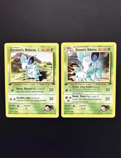 Giovanni's Nidorina & Nidoran Gym Challenge 44/132 1st Edition Pokemon Cards - Image 1