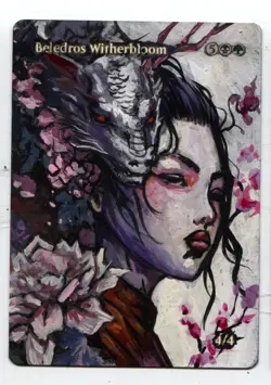 Beledros Witherbloom Altered Art Mtg Hand Painted Card Commander - Image 1