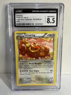 CGC 8.5 Ursaring Holo 2013 Legendary Treasures RC16/RC25 Pokemon Card - Image 1