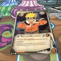 Naruto CCG TCG Naruto Uzumaki N- 019 Super rare Foil Card. Near Mint HTF - Image 1