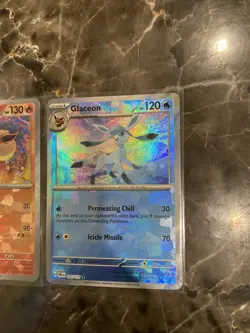 Pokemon TCG Prismatic Evolutions Flareon And Glaceon Pokeball Holo Cards NM - Image 2
