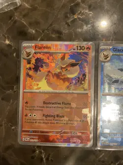 Pokemon TCG Prismatic Evolutions Flareon And Glaceon Pokeball Holo Cards NM - Image 3