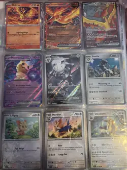 Pokemon TCG Binder Collection Sheets Of Mixed Card Lot - Image 1