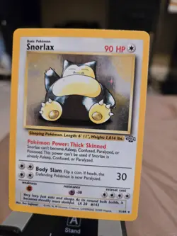 Pokemon Snorlax Jungle Holo Rare 11/64 Basic 90 HP Card 1999 Wizards English! - Image 2