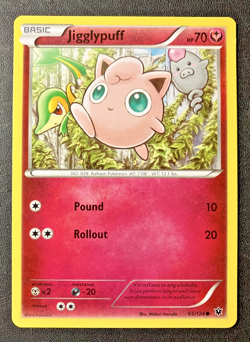 Jigglypuff 65/124 - 2016 Pokemon Fates Collide Common Card - CLEAN NM - Image 1