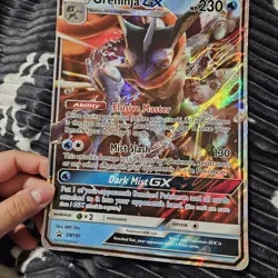 2019 Pokemon Greninja GX Detective Pikachu Jumbo Black Star Promo Card SM197 - Image 3