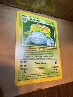 Pokemon Venusaur Base Set Holo Rare 15/102 English 1999 Wizards Card - Image 3