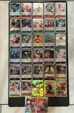 One Piece TCG English 32 R and SR card lot - Image 1