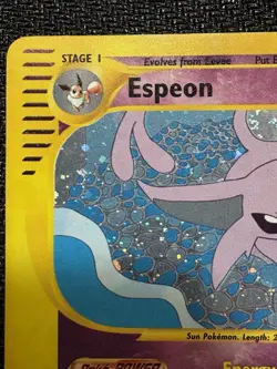 Pokemon TCG Espeon Aquapolis Holo Rare H9/H32 Vintage Wotc Card HP Damaged - Image 2