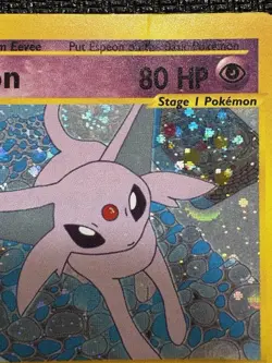 Pokemon TCG Espeon Aquapolis Holo Rare H9/H32 Vintage Wotc Card HP Damaged - Image 3
