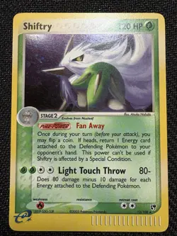 Pokemon TCG Shiftry EX Sandstorm Holo Rare 12/100 Card 2003 Ruby Sapphire - Image 1