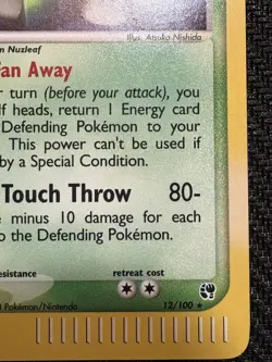 Pokemon TCG Shiftry EX Sandstorm Holo Rare 12/100 Card 2003 Ruby Sapphire - Image 4