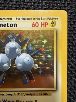 Pokemon TCG Magneton Base Set Holo Unlimited Rare Card 9/102 WOTC - Image 3