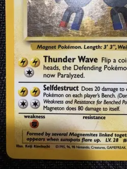 Pokemon TCG Magneton Base Set Holo Unlimited Rare Card 9/102 WOTC - Image 5