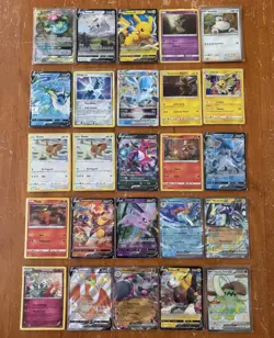 Pokemon 25 Card Lot Holo Promo Pikachu Arceus Venusaur & Snivy GX V Vstar - Image 1