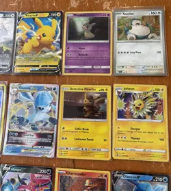 Pokemon 25 Card Lot Holo Promo Pikachu Arceus Venusaur & Snivy GX V Vstar - Image 5