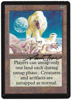 MARK TEDIN - SIGNED M:tG MTG BETA WINTER ORB Play Card! - Image 1
