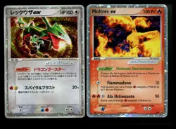 Rayquaza ex 2004 Japanese ITALIAN Moltres ex 031 Black Star Promo Pokemon Card - Image 1