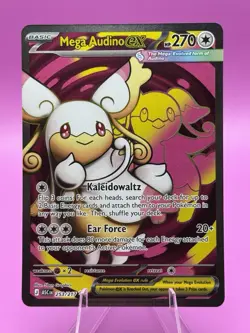 Mega Audino EX 253/217 Ascended Heroes Ultra Rare Full Art Card NM Pokemon TCG - Image 1