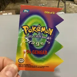 Gengar EV06 of 12 Topps Die Cut Blue Logo Pokemon Card - Image 2