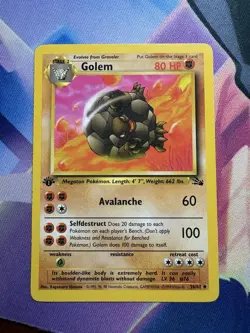 Pokemon TCG Fossil Golem 1st Edition Uncommon Card 36/62 - Image 1