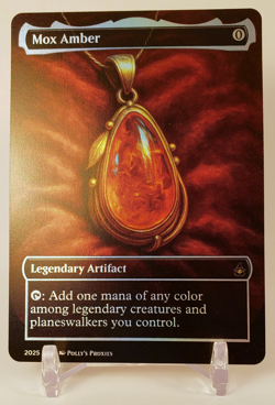 Mox Amber FOIL Proxy Playtest Card with Custom Art Design - Image 1