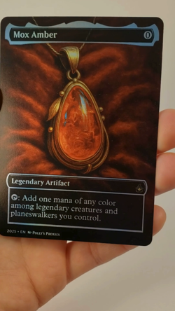 Mox Amber FOIL Proxy Playtest Card with Custom Art Design - Image 2