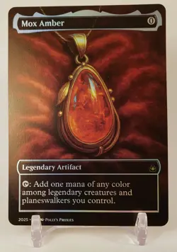 Mox Amber FOIL Proxy Playtest Card with Custom Art Design - Image 4