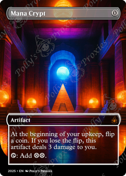 Mana Crypt FOIL Proxy Playtest Card with Custom Fantasy Art - Image 4
