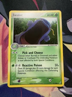 Pokemon Swalot EX TCG Crystal Guardians Holo Card 11/100 Rare - Image 1