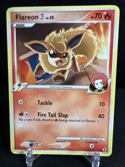 Flareon E4 60/111 Plattinum Rising Rivals Common Pokemon Card TCG - Image 1