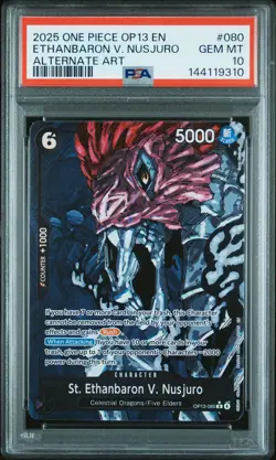 2025 ONE PIECE OP13-CARRYING ON HIS WILL ALT ART ST ETHANBARON V. NUSJURO PSA 10 - Image 1