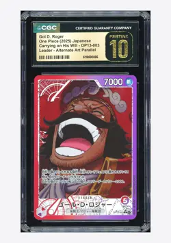 One Piece CGC 10 PRISTINE Gol D Roger L Alt Art 2025 OP13-003 OP13 Japanese - Image 1