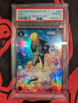 Sanji - OP10 #003 - Royal Blood - Special Alternate Art - PSA 10 GEM MT - Image 1