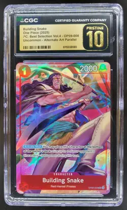 2025 ONE PIECE CCG BUILDING SNAKE ALT ART OP09-008 CGC 10 PRISTINE A PT - Image 1
