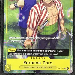 Roronoa Zoro OP10-113 Sealed One Piece Promo Learn Together Deck Set Sail Event - Image 4