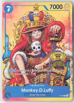 Monkey.D.Luffy (2nd Anniversary Stamped Promo) P-043 One Piece TCG English - Image 1