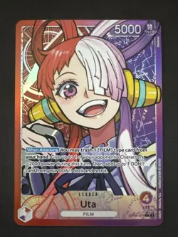One Piece Wings of the Captain Uta OP06-001 Alternate Alt Art Leader NM - Image 1