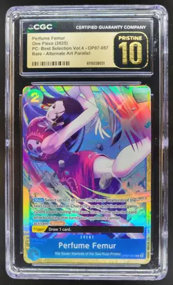 2025 ONE PIECE CCG PERFUME FEMUR RARE ALT ART OP07-057 CGC 10 PRISTINE A PT - Image 1