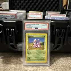 PSA 10 Nidoran M 1st Edition Base Set Shadowless 55/102 Pokemon Card - Image 1